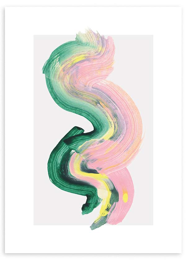 lámina decorativa abstracta y colorida efecto brocha