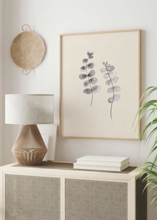Cuadro floral, ilustración, Posters, Prints, & Visual Artwork, Eucalyptus Twigs