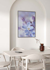 Decoración con cuadros, ideas -  cuadro de flor lila o malva. Lámina decorativa de fotografía de flores lilas.