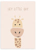 lámina decorativa infantil de ilustración de jirafa con frase - kuadro