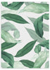 lámina decorativa de hojas verdes en estilo nórdico. Ilustración de hojas.