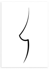 lámina decorativa ilustración minimalista de mujer