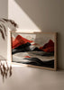 decoración con cuadros, ideas - lámina decorativa de paisaje abstracto en horizontal y colorido - kuadro