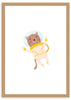 lámina decorativa infantil de ilustración de gato astronauta