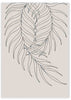 lámina decorativa de ilustración de ramas cayendo, fondo beige - kuadro