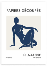 Lámina decorativa Cuadro moderno inspirado en el pintor Matisse - figura femenina, mujer