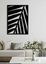 decoración con cuadros, ideas - cuadro metálico moderno de estilo floral en aluminio negro - kuadro