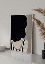 decoración con cuadros, ideas - lámina decorativa de ilustración abstracta de mujer