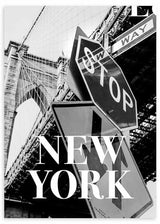 lámina decorativa fotográfica en blanco y negro de Nueva York -  kuadro