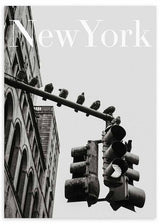 lámina decorativa fotográfica en blanco y negro de la ciudad de Nueva York, semáforo - kuadro