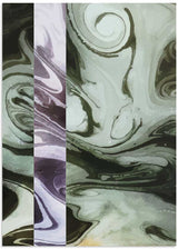 cuadro efecto óleo digital con tonos oscuros. Ondas y texturas abstractas. Lámina decorativa.