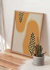 decoración con cuadros, ideas - lámina decorativa de ilustración de papaya para cocina - kuadro