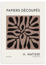 lámina decorativa para cuadro abstracto en tonos marrones inspirado en el pintor Matisse