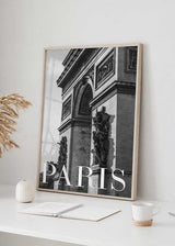 decoración con cuadros, ideas - lámina decorativa fotográfica en blanco y negro del puente de saint denís, París - kuadro