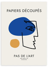 lámina decorativa para cuadro abstracto de rostro inspirado en el pintor Matisse - ilustración
