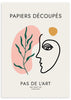 Lámina decorativa para cuadro abstracto de rostro inspirado en el pintor Matisse - ilustración
