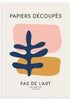 lámina decorativa para cuadro abstracto con ilustración de planta inspirado en el pintor Matisse