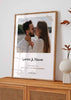 Decoración con cuadros, ideas -  cuadro personalizado con foto para parejas, personalizable fecha, nombres, frase y foto.