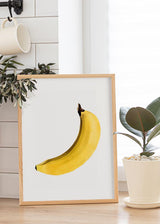 Decoración con cuadros, ideas -  lámina decorativa para cocina de plátano ilustrado. Ilustración de plátano