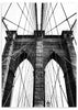 lámina decorativa de fotografía del puente de Brooklyn en blanco y negro