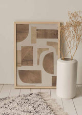 decoración con cuadros, ideas - lámina decorativa abstracta con textura de maderas - kuadro
