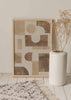 decoración con cuadros, ideas - lámina decorativa de collage abstracto en tonos marrones, madera - kuadro