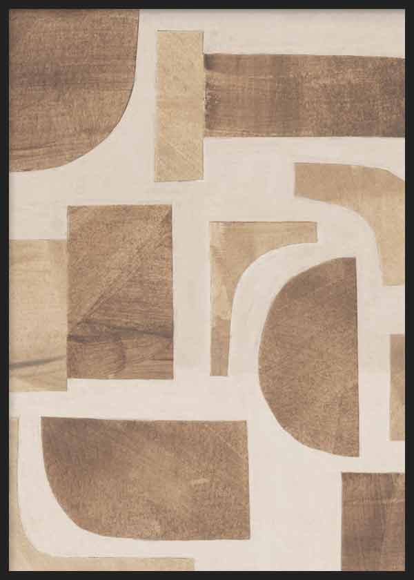 cuadro con lámina decorativa abstracta con textura de maderas - kuadro