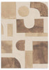 lámina decorativa de collage abstracto en tonos marrones, madera - kuadro