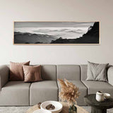 decoración con cuadros, ideas - cuadro horizontal en blanco y negro para salón o dormitorio - kuadro