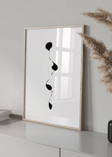 decoración con cuadros, ideas - lámina decorativa abstracta y minimalista para salón o dormitorio, blanco y negro