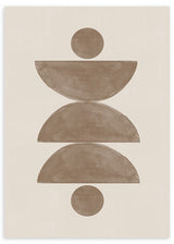 lámina decorativa geométrica, abstracta y minimalista en colores marrones - kuadro