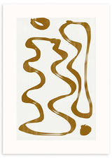 lámina decorativa abstracta en colores marrón y beige, con formas - kuadro