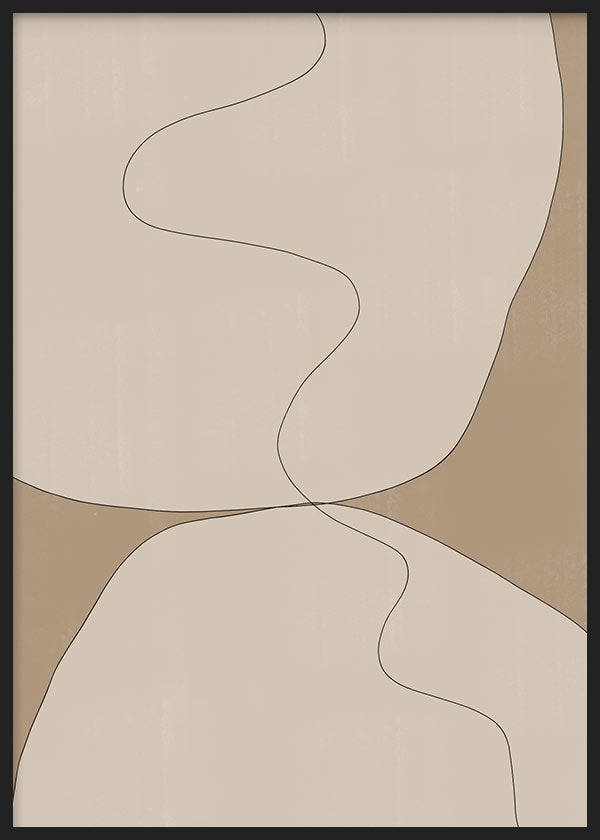 cuadro para lámina decorativa abstracta en tonos marrones - kuadro