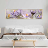 decoración con cuadros, ideas - cuadro horizontal de fotografía de flores para salón o dormitorio - kuadro