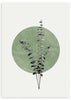 lámina decorativa de ilustración de flor con sol en estilo abstracto y nórdico - kuadro