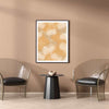 Decoración con cuadros, ideas -  2 cuadro abstracto otoñal con pinceladas beige. Lámina decorativa.