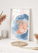 decoración con cuadros, ideas - lámina decorativa de flor en efecto acuarela, abstracta y colorida