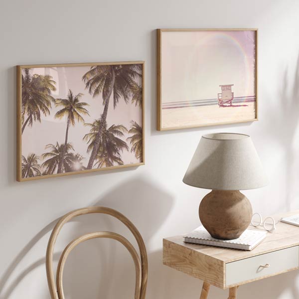 decoración con cuadros, mural - lámina decorativa horizontal de fotografía de palmeras tropicales - kuadro