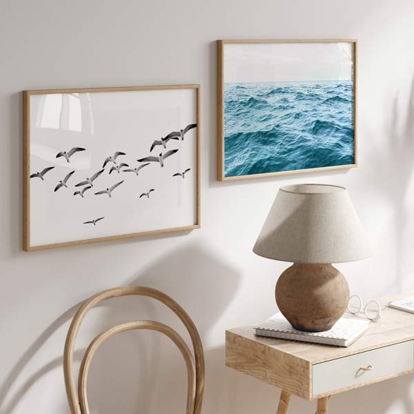 decoración con cuadros, mural - lámina decorativa fotográfica de océano y olas en el horizonte - kuadro