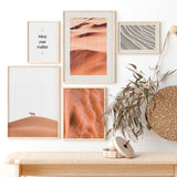 Decoración con cuadros, mural -  lámina decorativa fotografía del desierto y dunas en color marrón rojizo