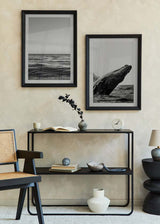 Decoración con cuadros, mural -  cuadro de foto de mar y olas en blanco y negro