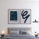 Decoración con cuadros, mural -  cuadro de flores azules hortensia colorido