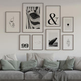 Decoración con cuadros, mural -  cuadro en blanco y negro y minimalista.