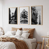 decoración con cuadros, mural - lámina decorativa de fotografía en blanco y negro de la ciudad de parís con la Torre Eiffel - kuadro