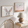 decoración con cuadros, mural - lámina decorativa horizontal de fotografía de conejo gracioso con fondo blanco - kuadro