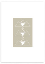 cuadro geométrico con triángulos de estilo étnico.. Lámina decorativa.