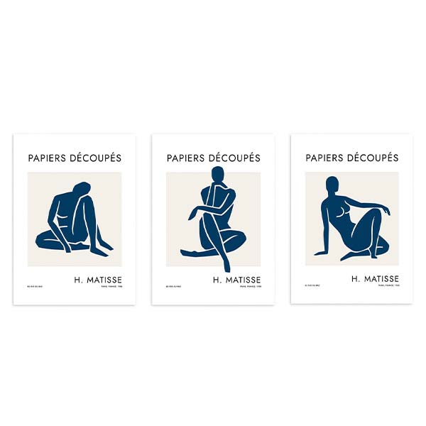 conjunto de cuadros inspirados en figuras de Matisse, ilustraciones abstractas - kuadro