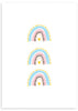 cuadro infantil de arcoíris de colores. Lámina infantil de arcoíris de colores. Ilustración infantil.