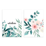 conjunto de cuadros de flores de tonos claros - kuadro
